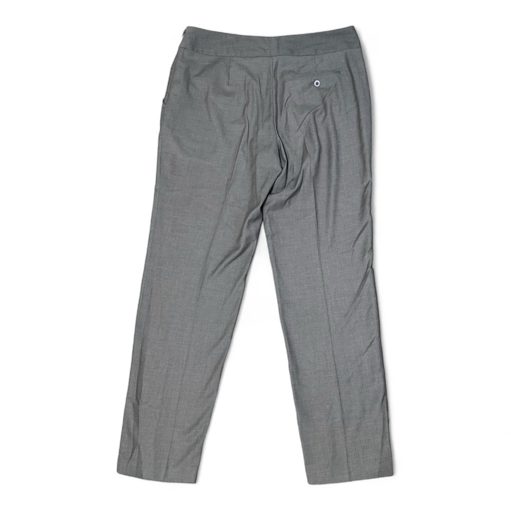 EP Pro Womens Gray Flat Front Zipper Pockets Mid Rise Casual Dress Pants Size 10